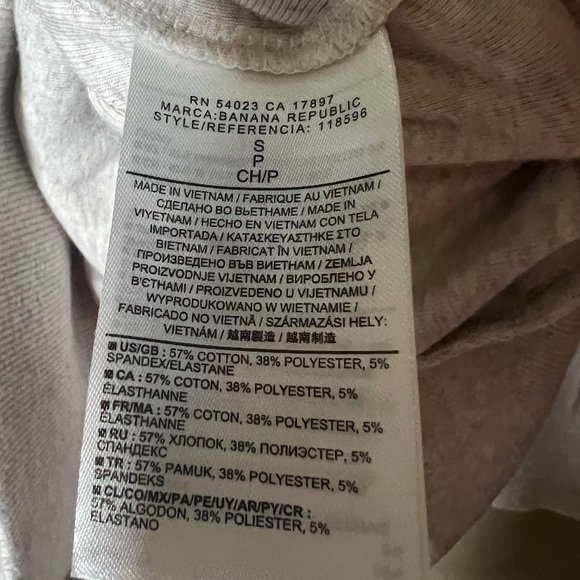 Banana Republic Gray Cowl Neck Sweater Soft Knit Cream size small - Picture 3 of 5